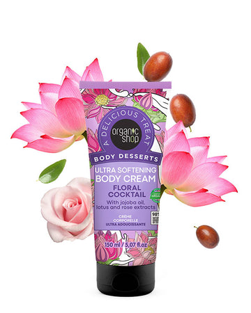 Natura Siberica Organic Shop Body Desserts Ultra Softening Body Cream Floral Cocktail 150ml